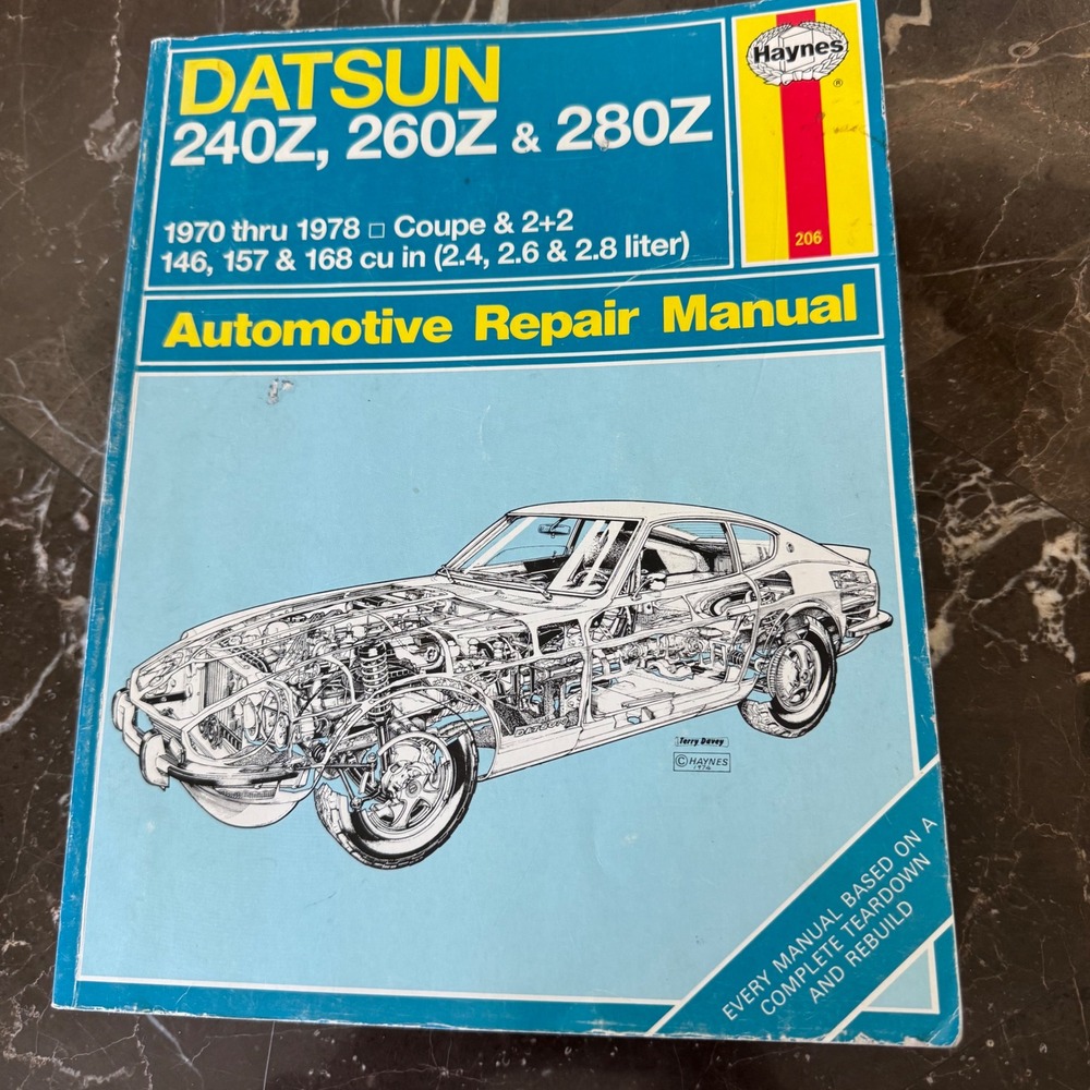 Haynes Datsun 240Z 260Z 280Z 1970-1978 Repair Manual 206 Coupe 2+2 DIY Guide